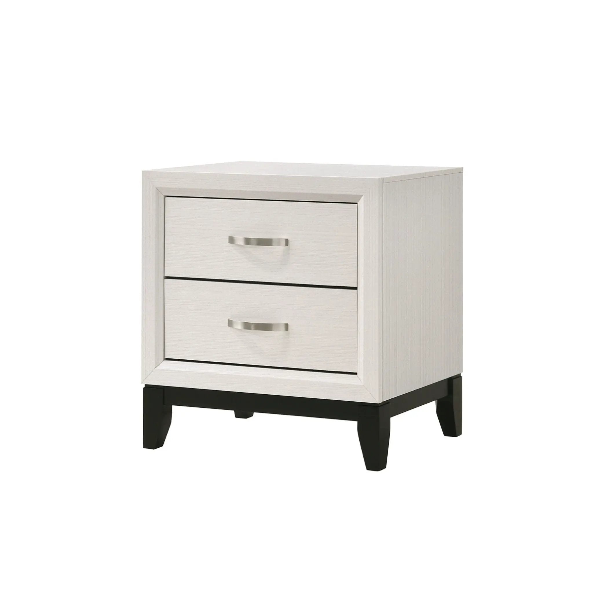 2 Drawer Nightstand With Handles Furniture For Bedroom - White by Unique Piece Furniture