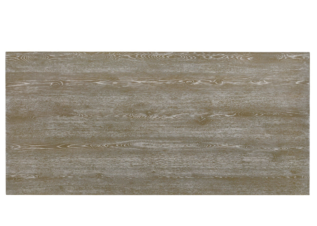Gabrian Reclaimed Wood Dining Table with Double Pedestal Base - Gray, photo 3 of 4