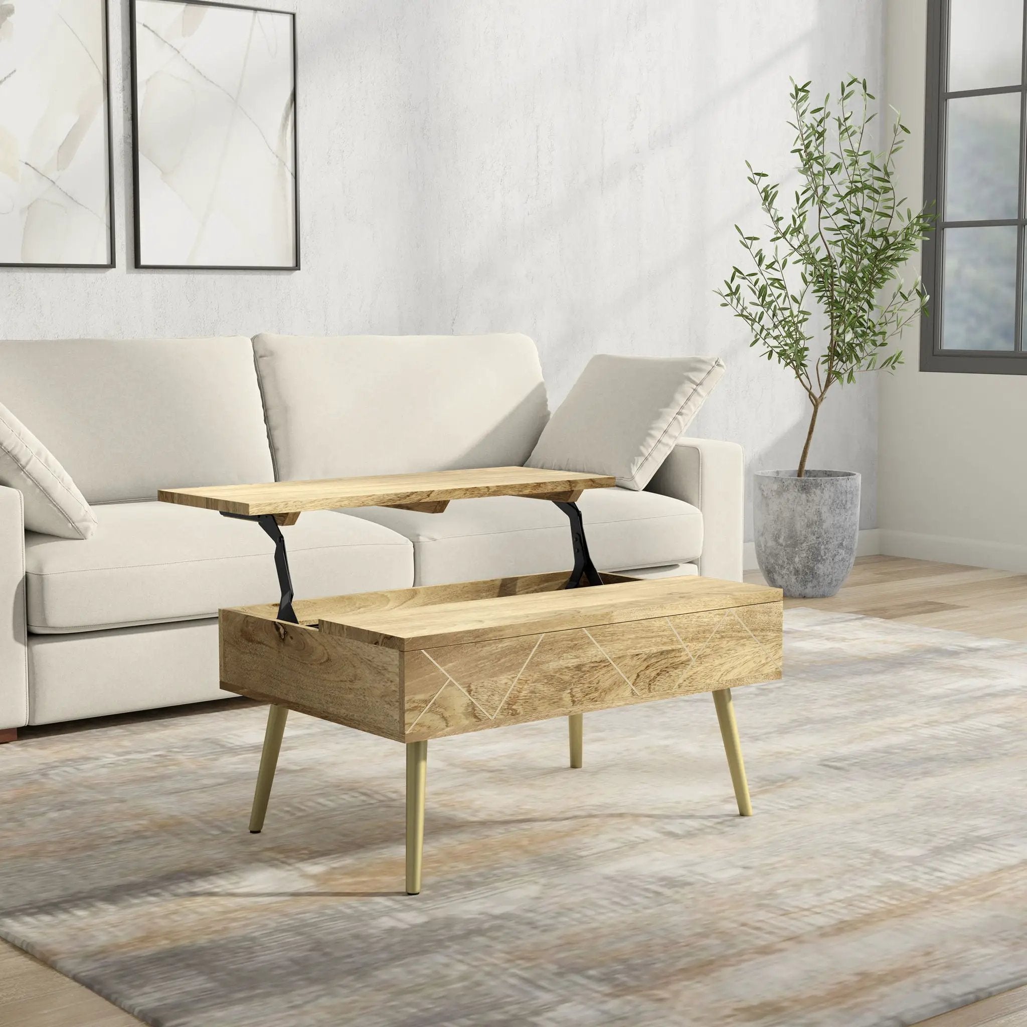 Jager - Lift Top Coffee Table Handcrafted by Unique Piece Furniture