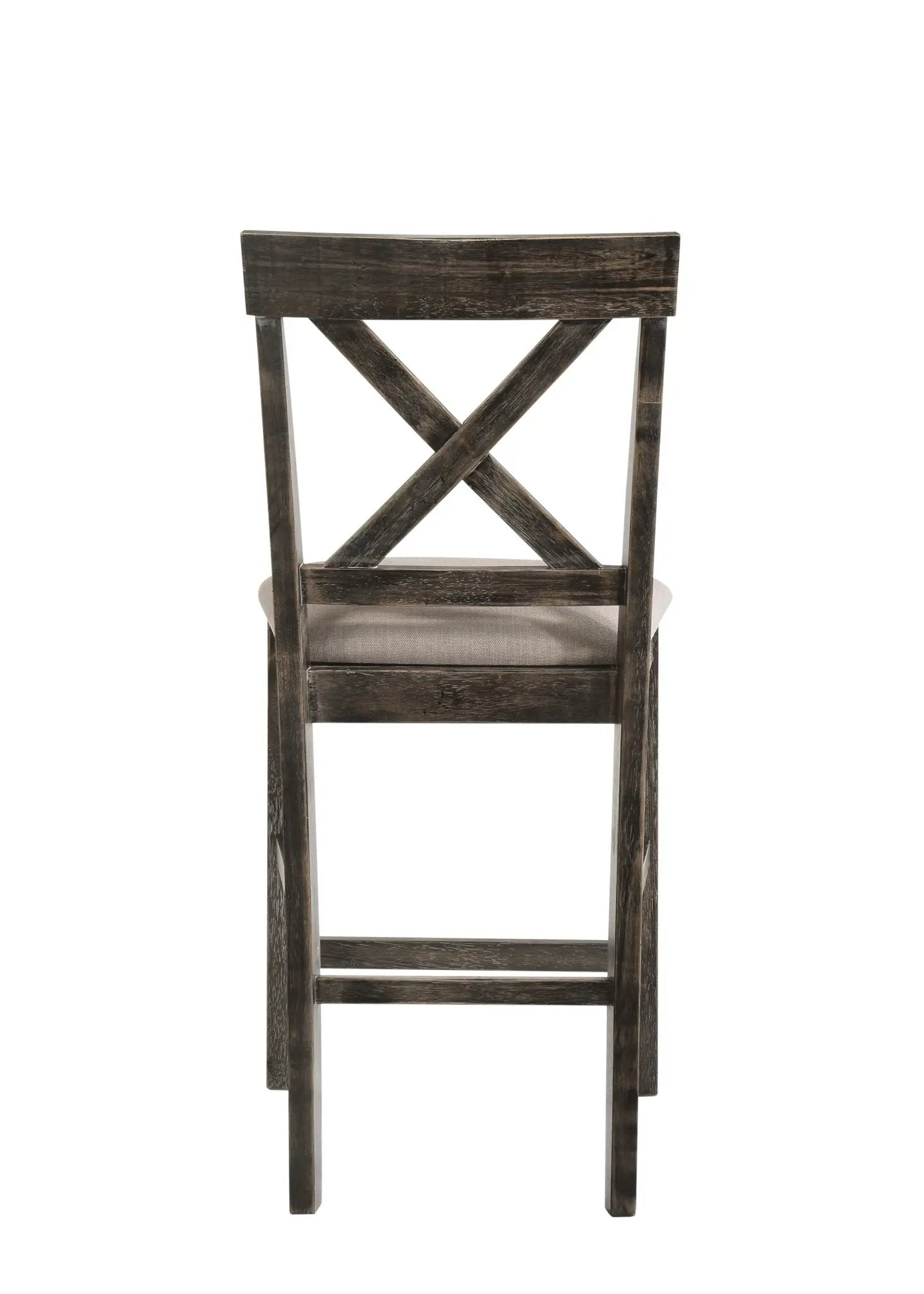 Martha II - Weathered Counter Height Chair (Set of 2) - Gray / Tan by Unique Piece Furniture