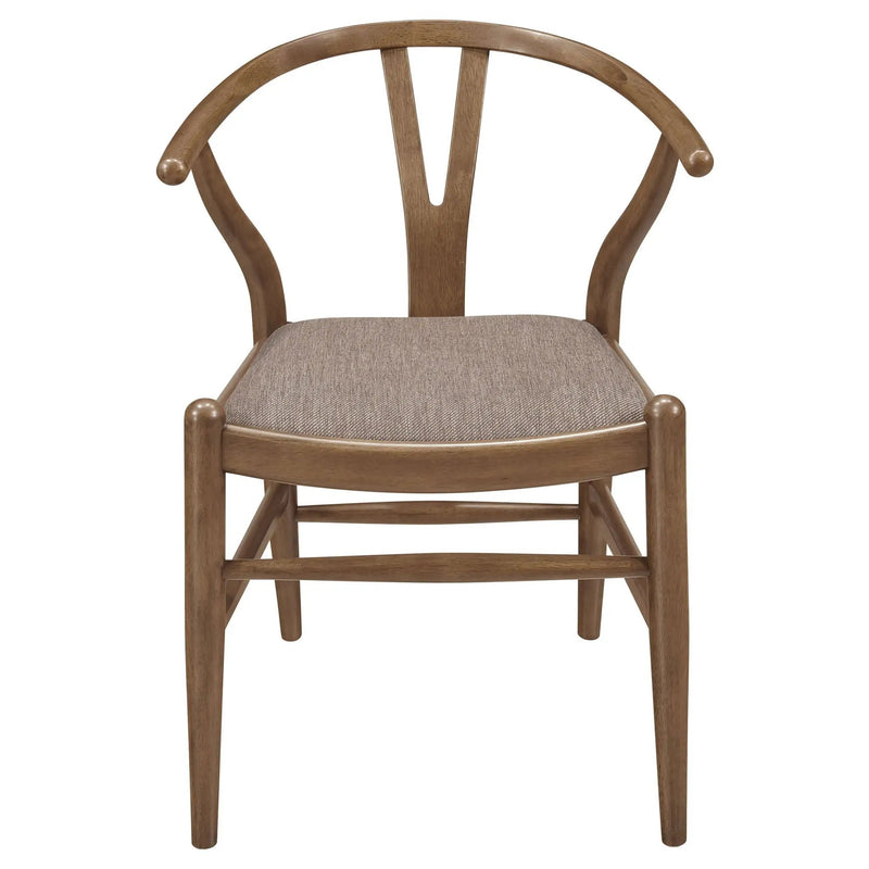 Dinah Wood Wishbone Dining Side Chair Walnut (Set of 2) by Unique Piece Furniture
