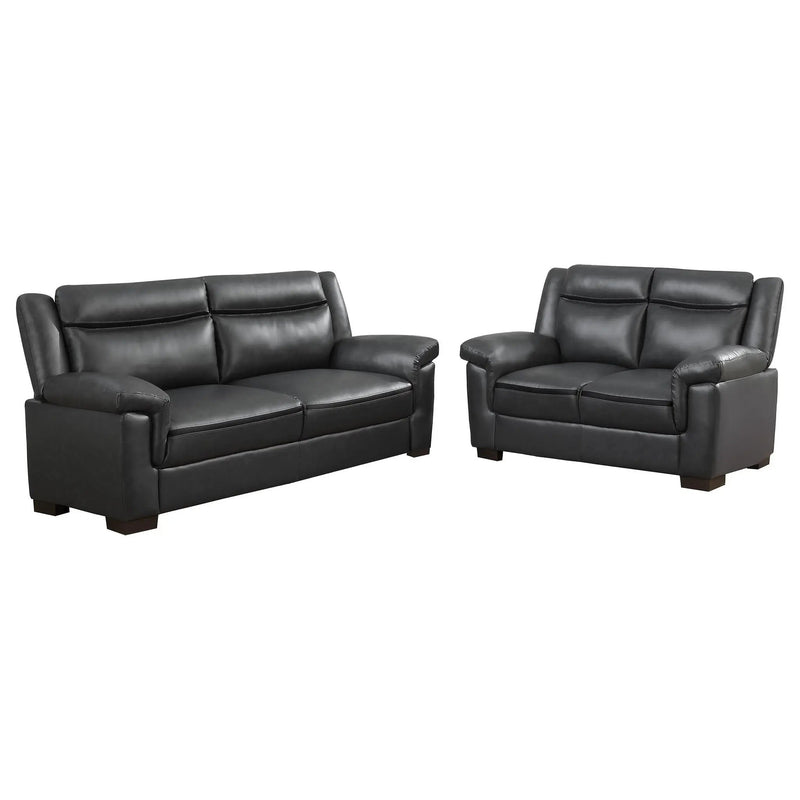 Borden - 2 Piece Living Room Set With Smooth Upholstery - Gray by HouseOfZazla
