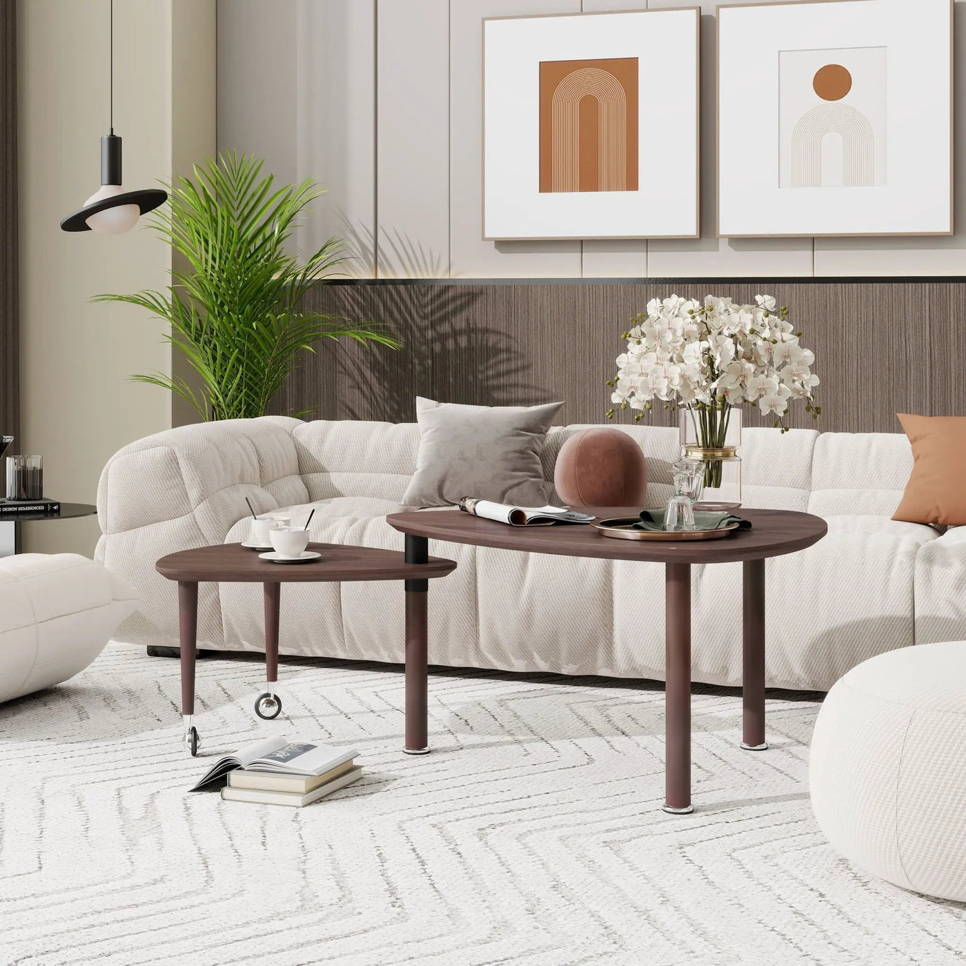 360 Degree Rotatable Coffee Table With Solid Legs by HouseOfZazla