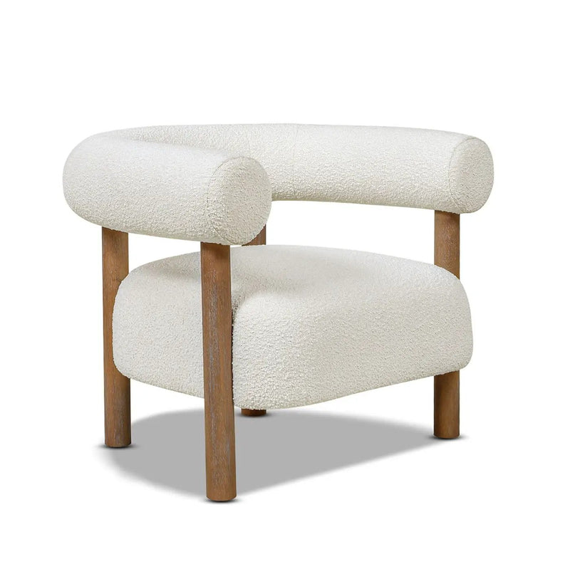 Fuji - Barrel Accent Arm Chair - Ivory White by Unique Piece Furniture
