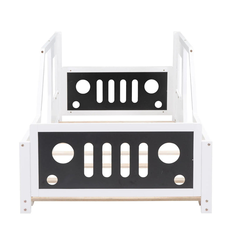 Classic Car Shaped Platform Bed With Wheels