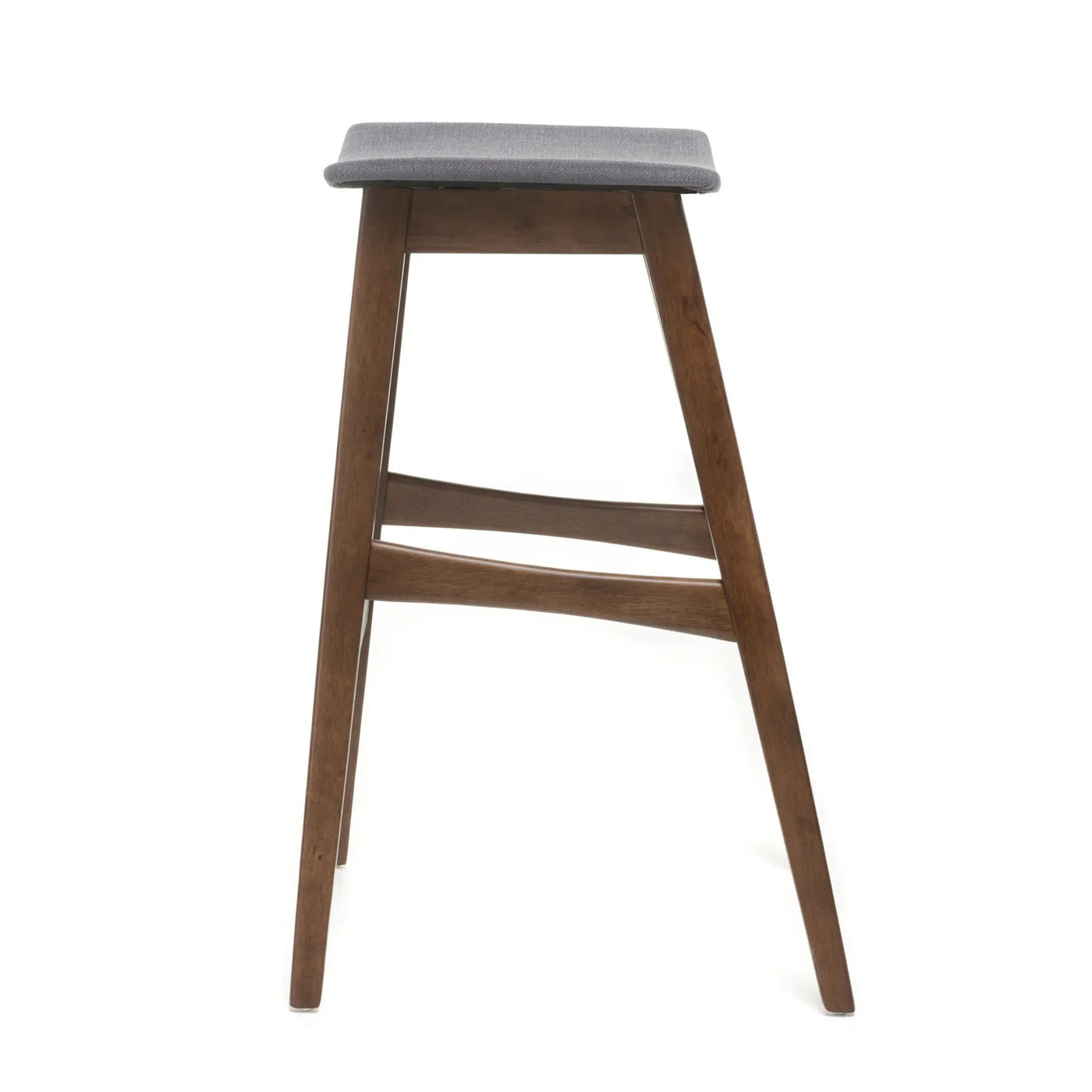 Mid Century Modern Bar Stool Set With Upholstered Seating by HouseOfZazla