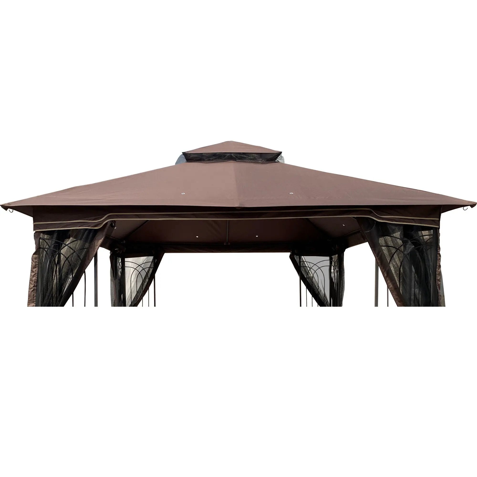 Patio Double Roof Gazebo Replacement Canopy Top Fabric by Unique Piece Furniture