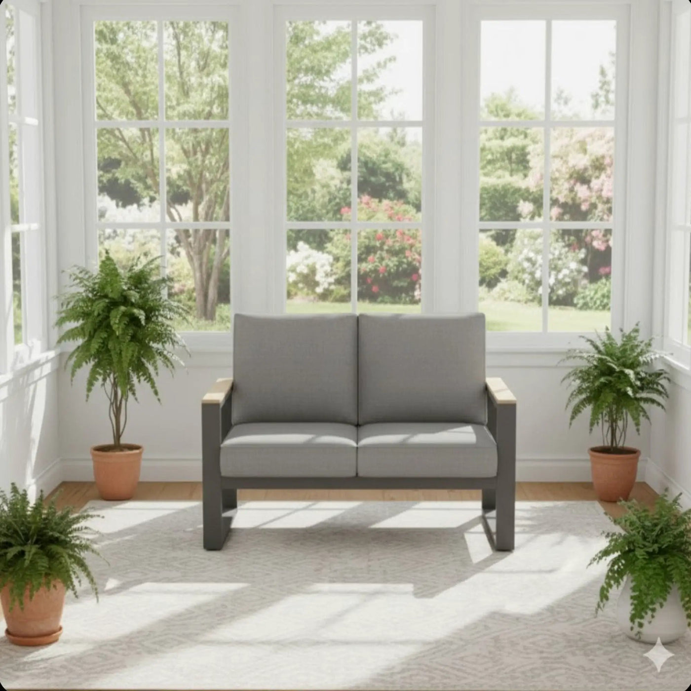 All-Weather Loveseat Sofa With Thick Cushions by HouseOfZazla