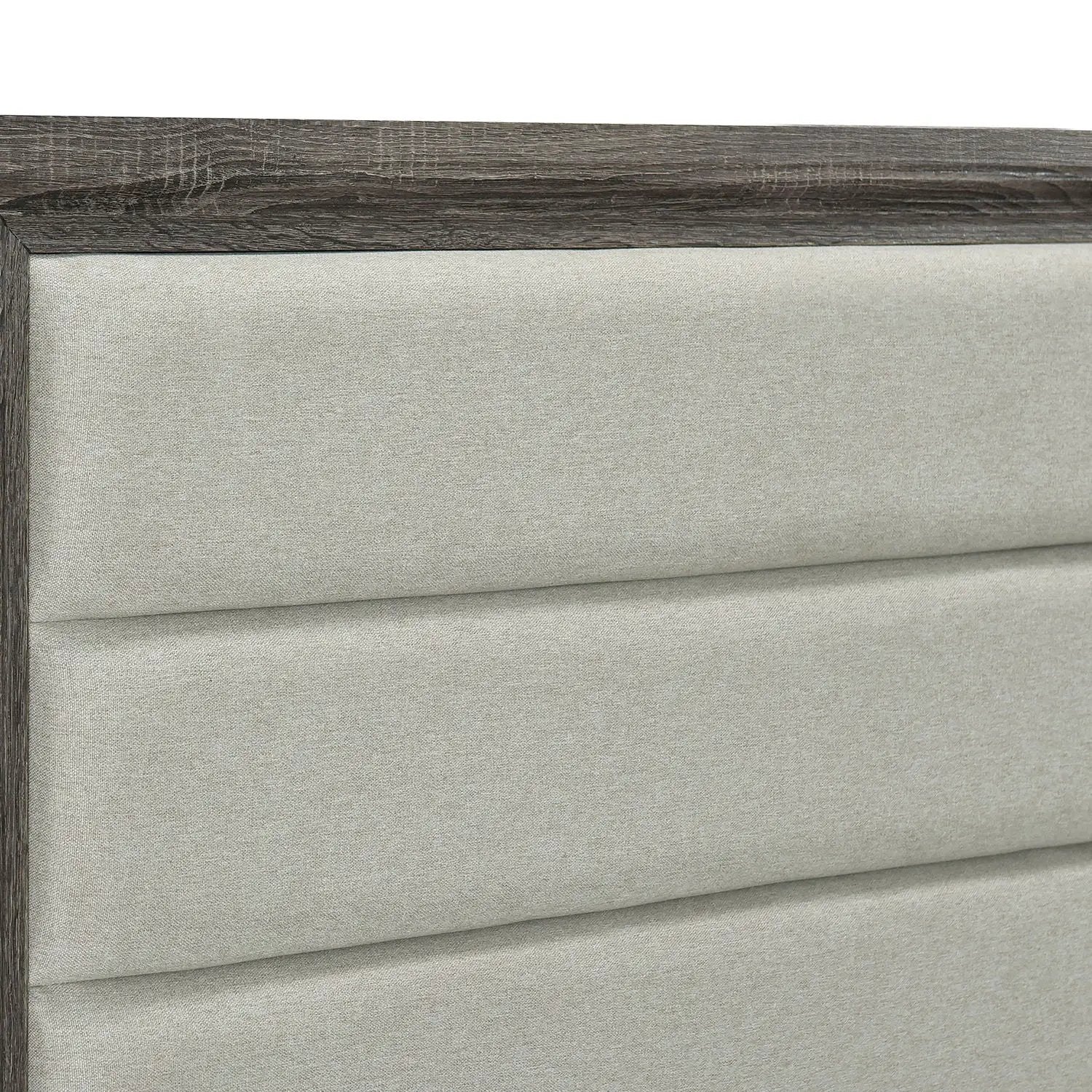 Funston - 4 Piece Queen Bedroom Set With Upholstered Headboard - Oak