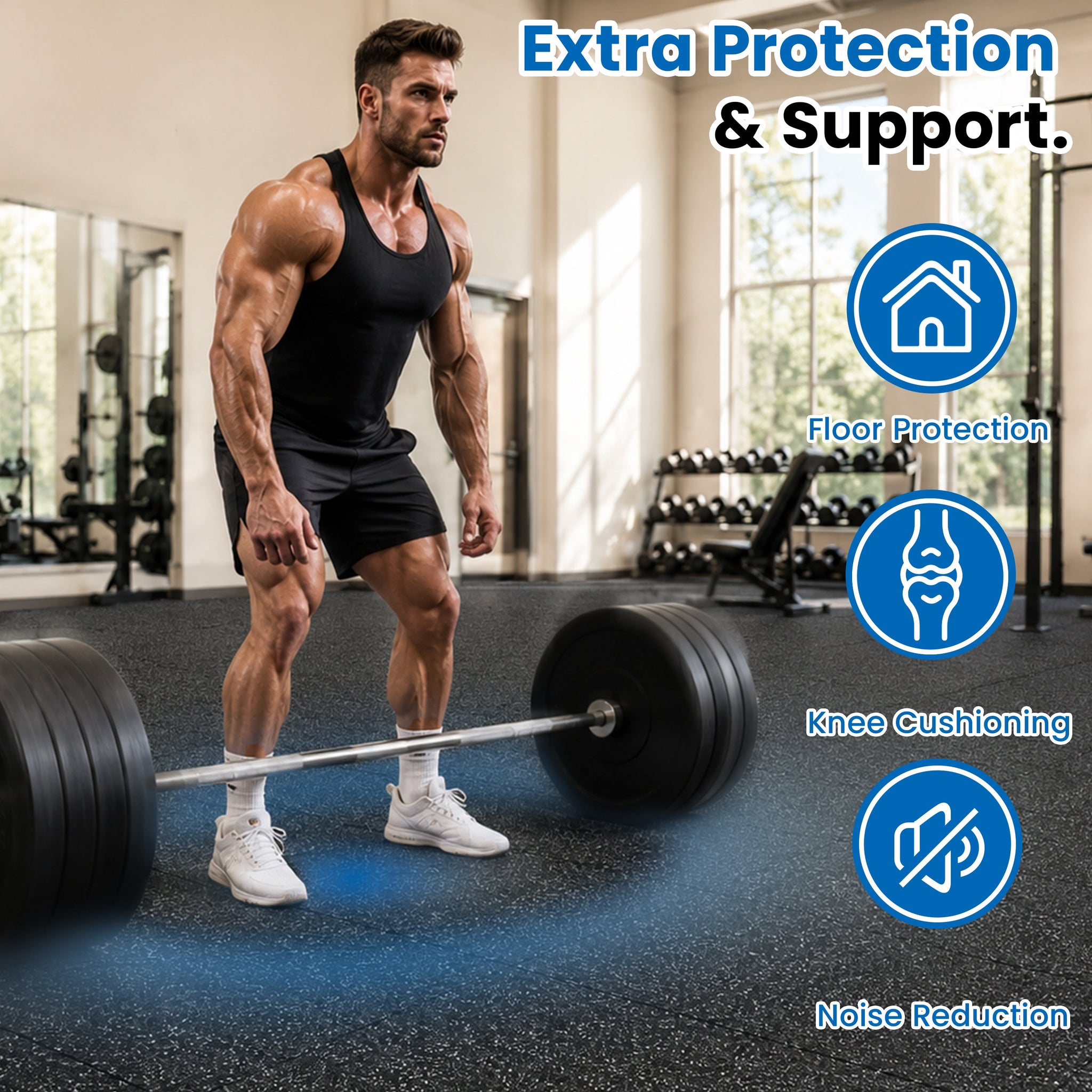 0.6 Inch Thick Interlocking Gym Floor Mats by HouseOfZazla