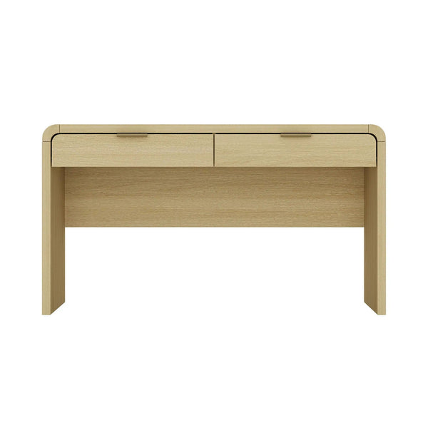 Grace - Office Desk With 2 Drawers - Oak