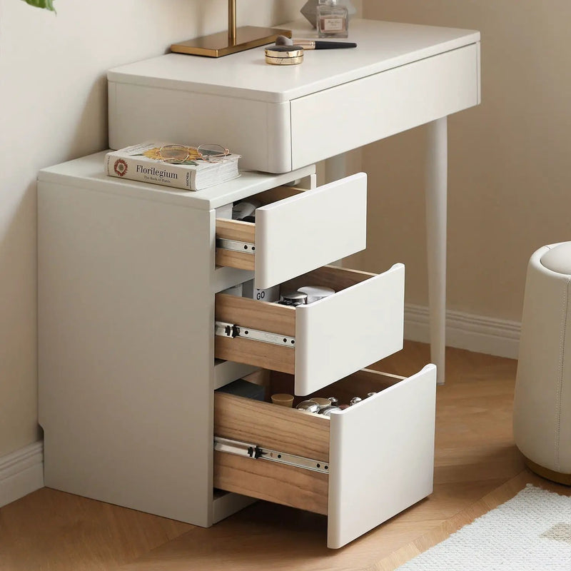 Table Dresser Without Mirror, Compact Dresser Accessories Storage Drawer - White by HouseOfZazla