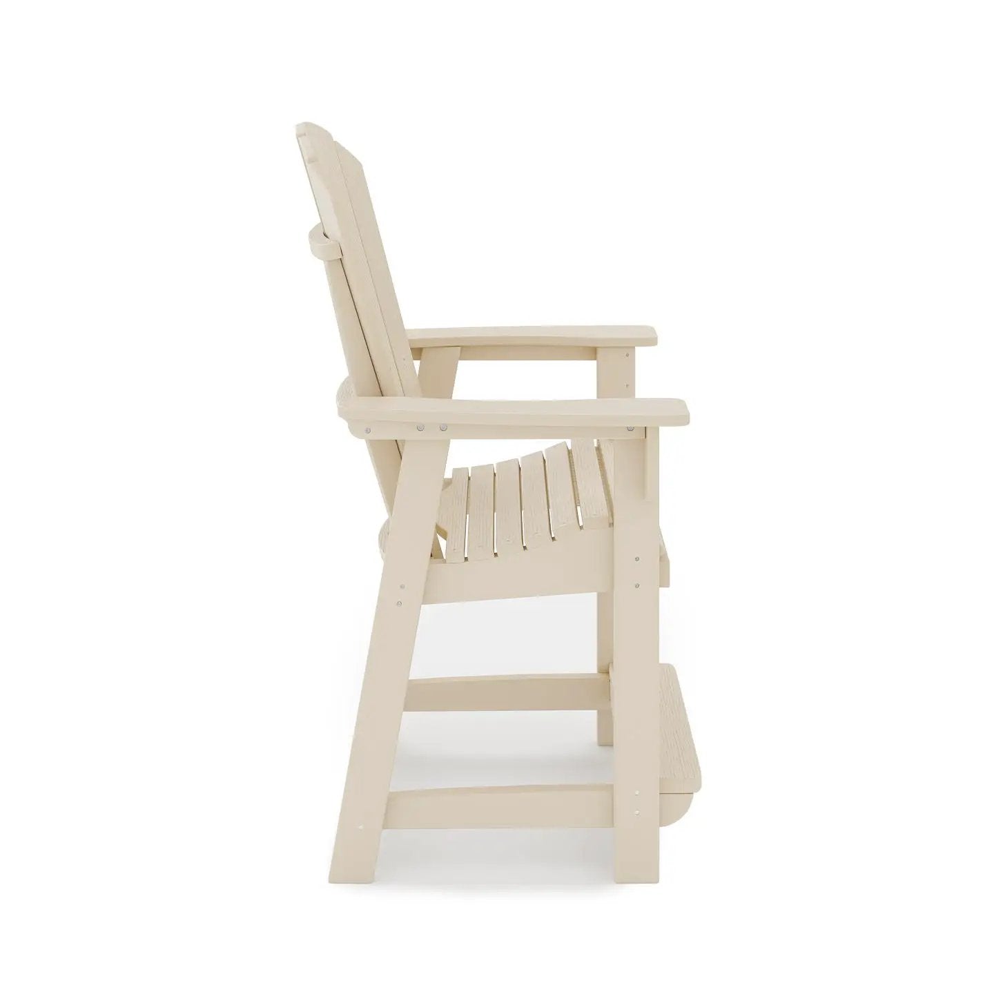 Adirondack Style Counter Chair Stylish HDPE Poly Lumber For Dining, Patio, And Garden Comfort by Unique Piece Furniture