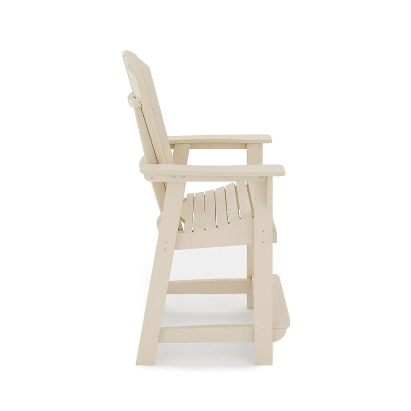 Adirondack Style Counter Chair Stylish HDPE Poly Lumber For Dining, Patio, And Garden Comfort by HouseOfZazla