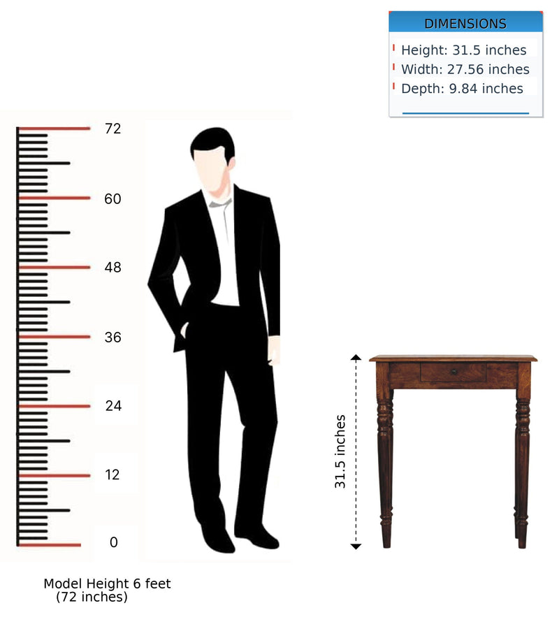 Turned Legs Drawer Console Table by HouseOfZazla