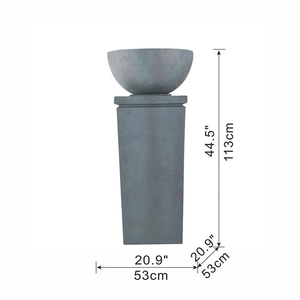 Zen Bowl Water Fountain, Outdoor Bird Feeder / Bath Fountains, Relaxing Water Feature For Garden by Unique Piece Furniture