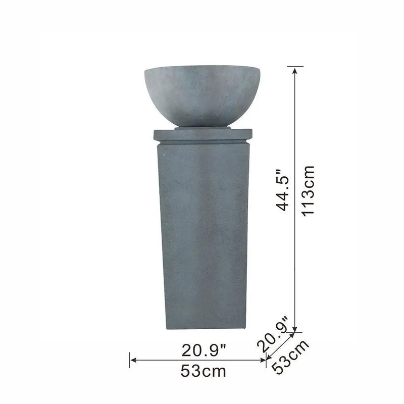 Zen Bowl Water Fountain, Outdoor Bird Feeder / Bath Fountains, Relaxing Water Feature For Garden by Unique Piece Furniture