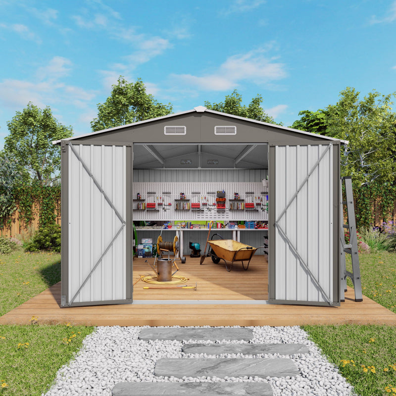 Outdoor Storage Shed With Lockable Doors by HouseOfZazla
