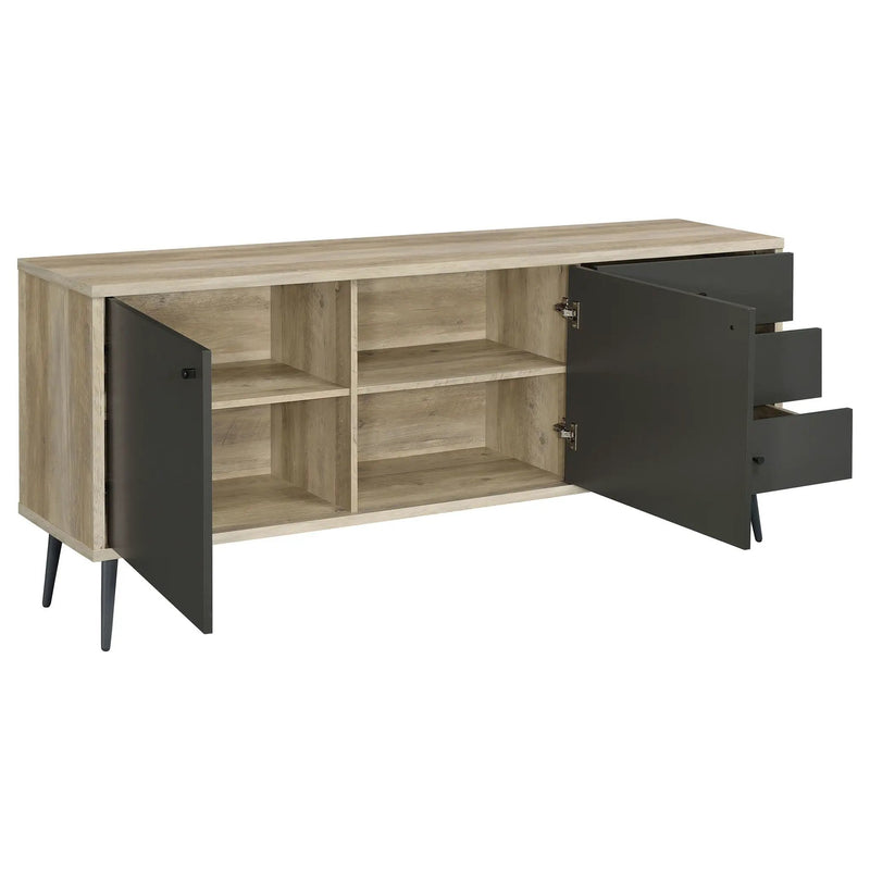 Maeve 2-door Engineered Wood Cabinet Antique Pine and Grey by Unique Piece Furniture