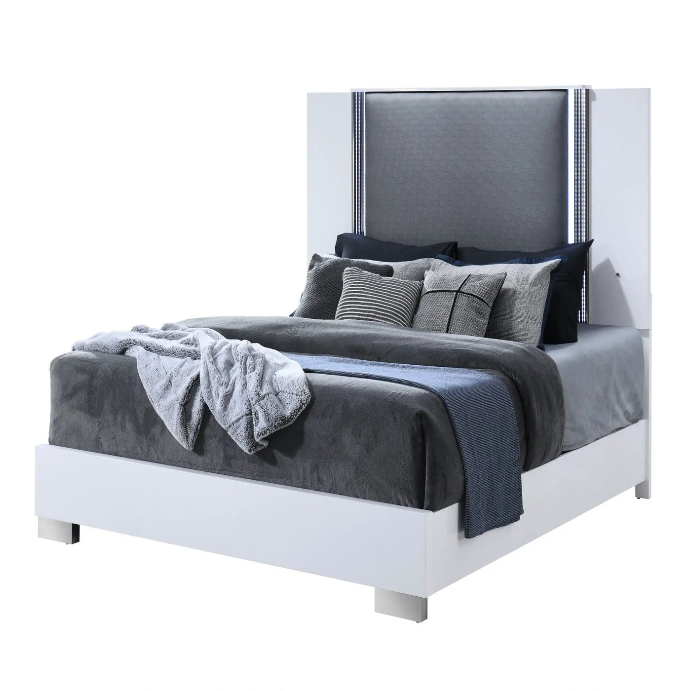 Moon - 5 Pieces Bedroom Set With LED Accent by HouseOfZazla