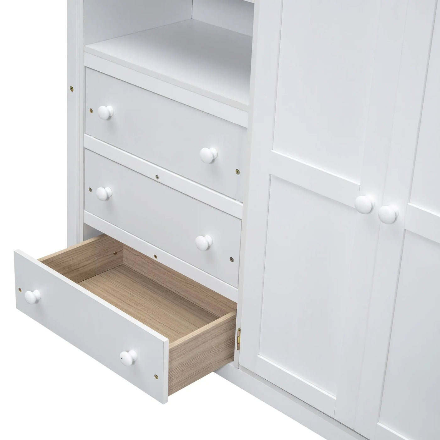 Loft Bed With Built In Wardrobe, Shelves And Drawers by HouseOfZazla