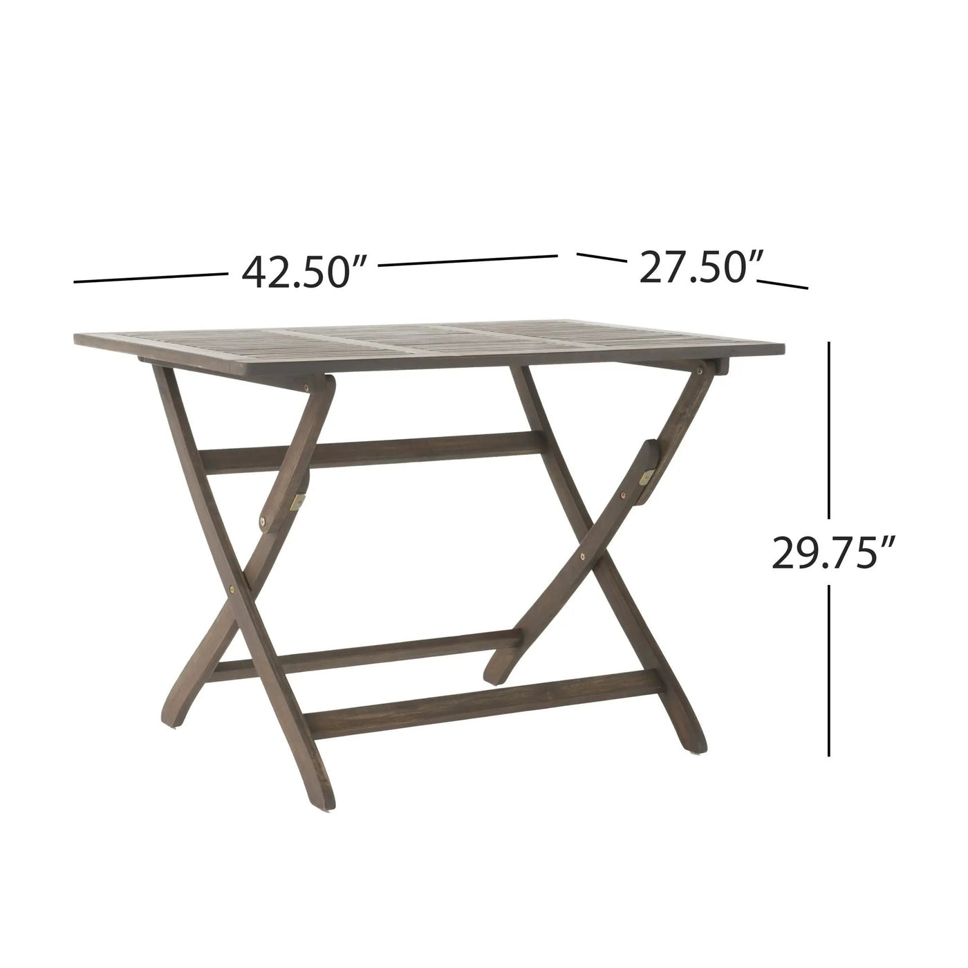 Blissique Outdoor Foldable Wood Dining Table With Slat Design by HouseOfZazla