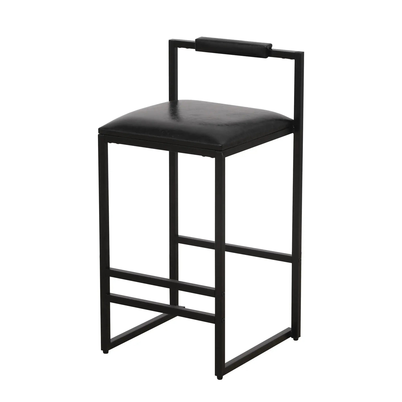 Elegant Bar Stool Set With Backrest And Footrest, Counter Height (Set of 2) by HouseOfZazla