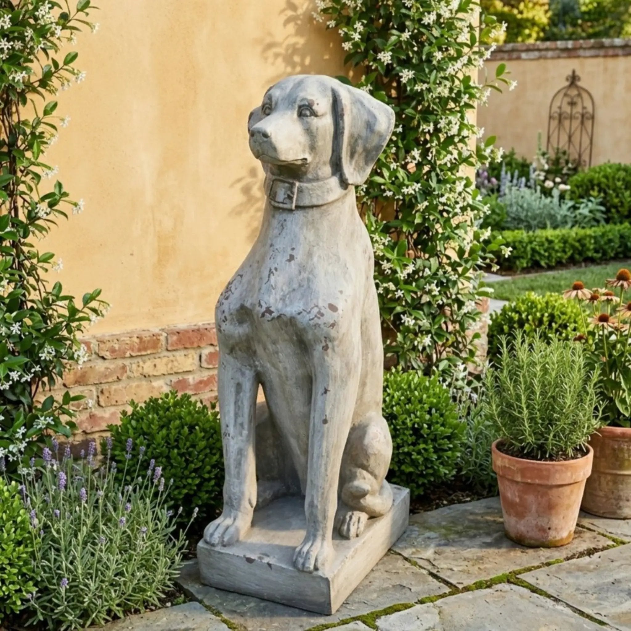MGO Dog Decor Outdoor Dog Statue, Antique by HouseOfZazla