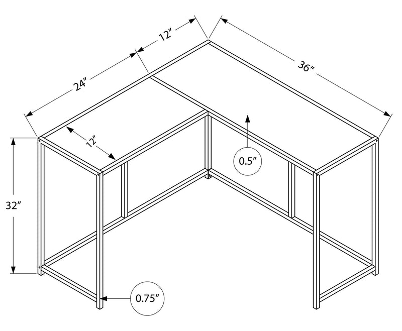 Corner Accent Console Table with L-Shaped Design - Black, photo 2 of 4