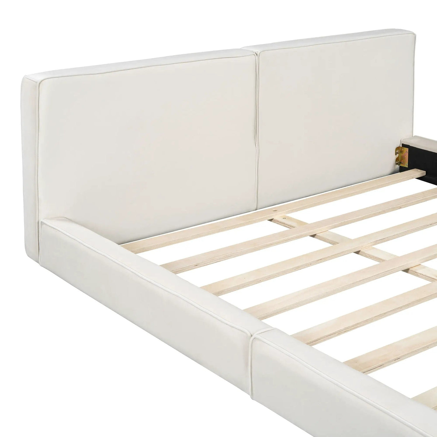 Upholstered Platform Bed, Grounded Bed With Solid Frame by HouseOfZazla
