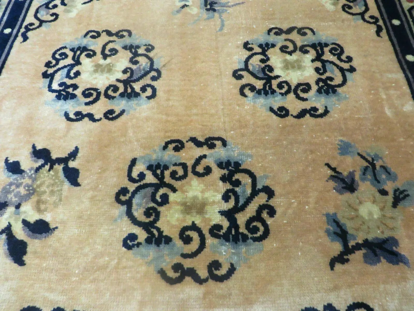 4' X 6' Antique Handmade Fine Knotted Peking Chinese Wool Rug Amiri Salmon by Jewel Rugs