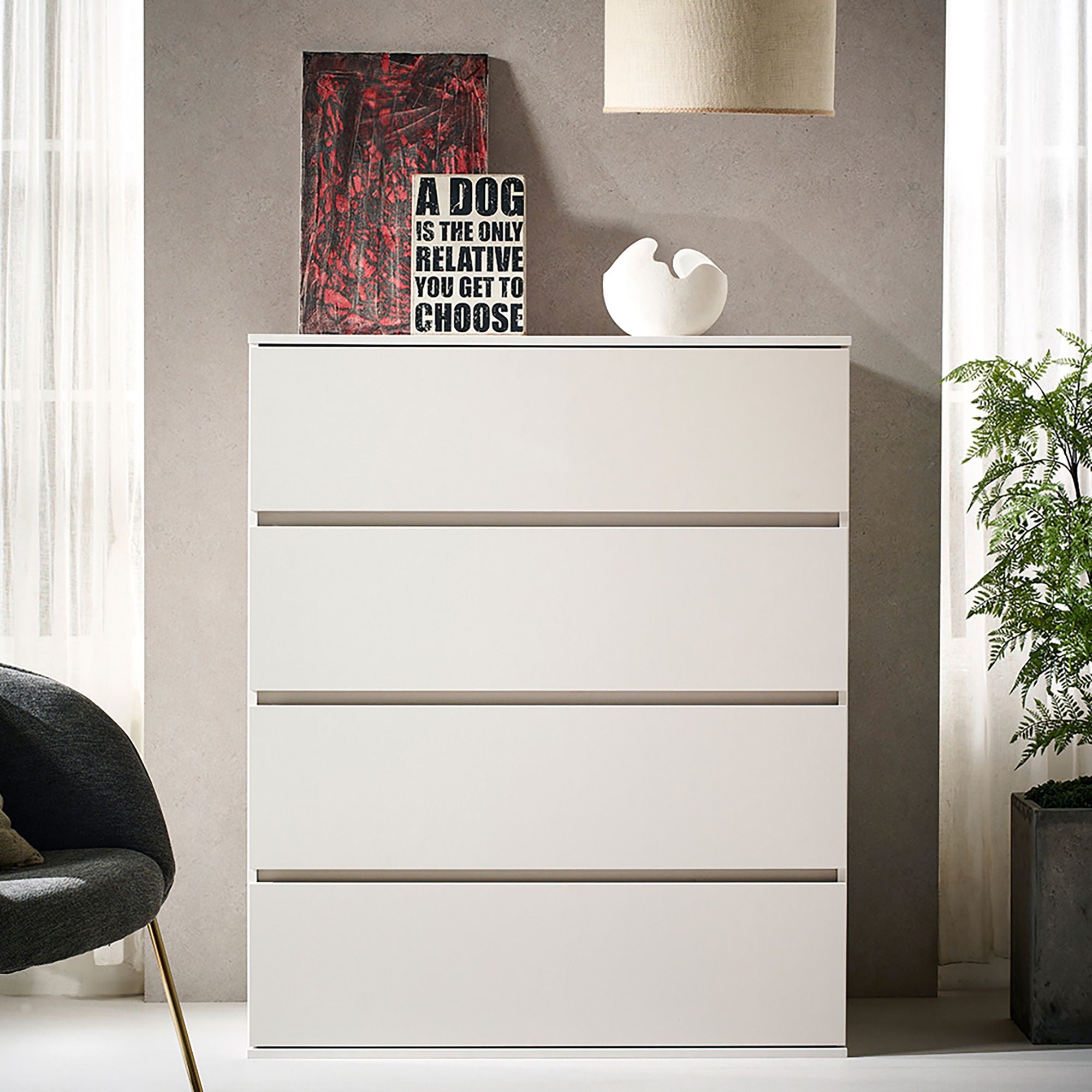 Liv - 4 Drawer Contemporary Wood Chest by HouseOfZazla