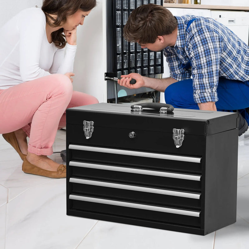 Metal Tool Box with 4 Drawers by HouseOfZazla