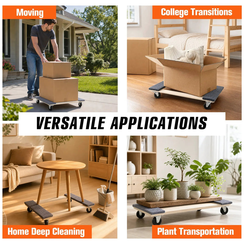 2 Pack Heavy Duty Moving Dolly Set by HouseOfZazla