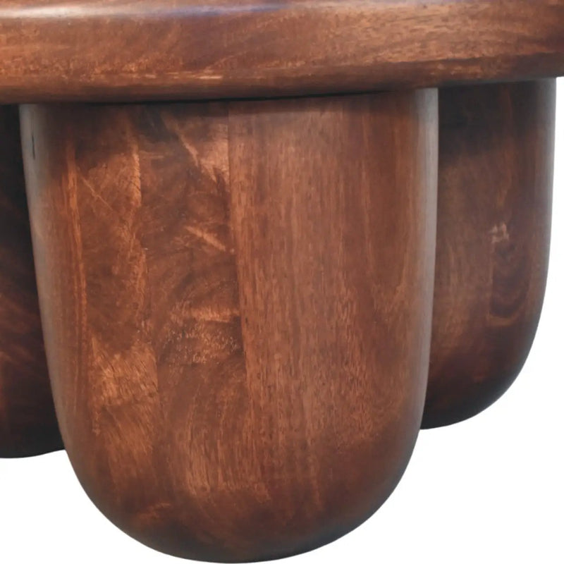 Solid Wood Clara Sculpted Coffee Table by HouseOfZazla