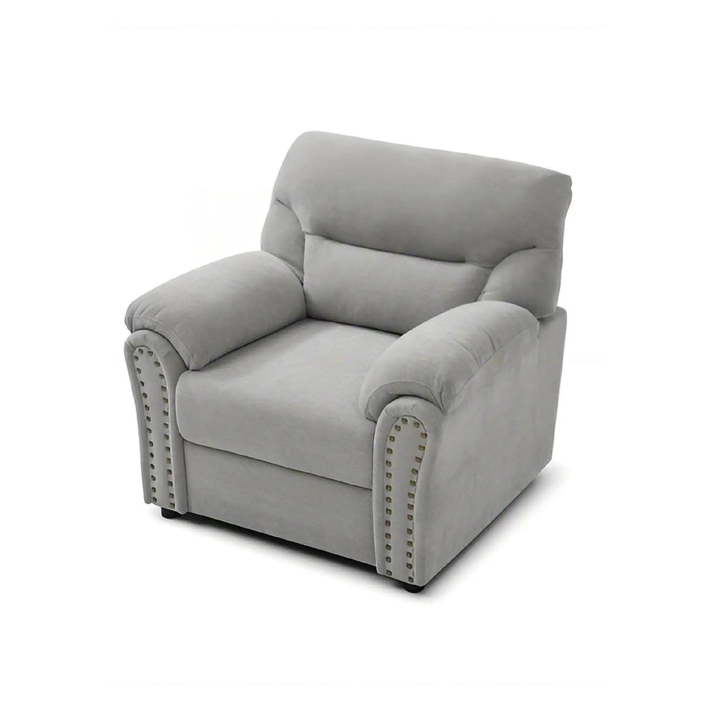 Hamilton - Chair With Hand Applied Nailhead Trim And Pillow Top Arm Cushions by HouseOfZazla