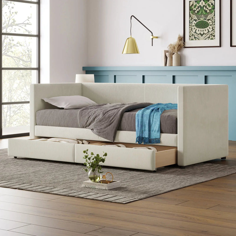 Daybed With Two Drawers And Wood Slat by HouseOfZazla