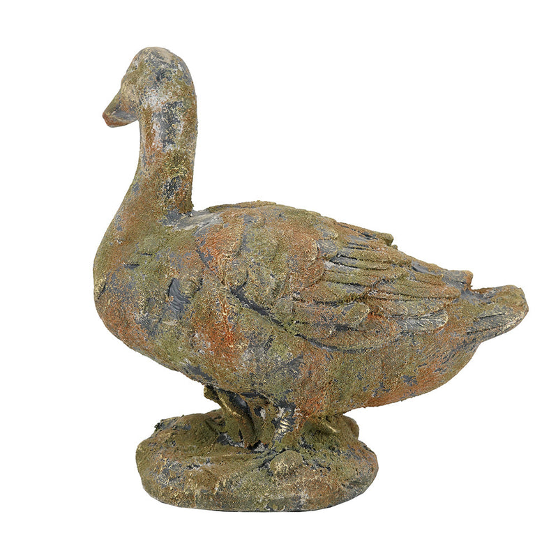 Farmhouse Duck Figurine Statue with Rustic Patina Finish - Iron, photo 3 of 10