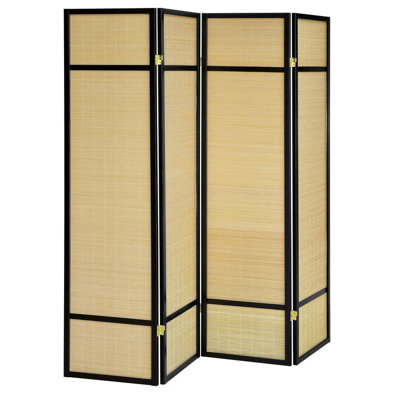 Pearce 4-panel Bamboo Room Divider Folding Screen Natural by Unique Piece Furniture