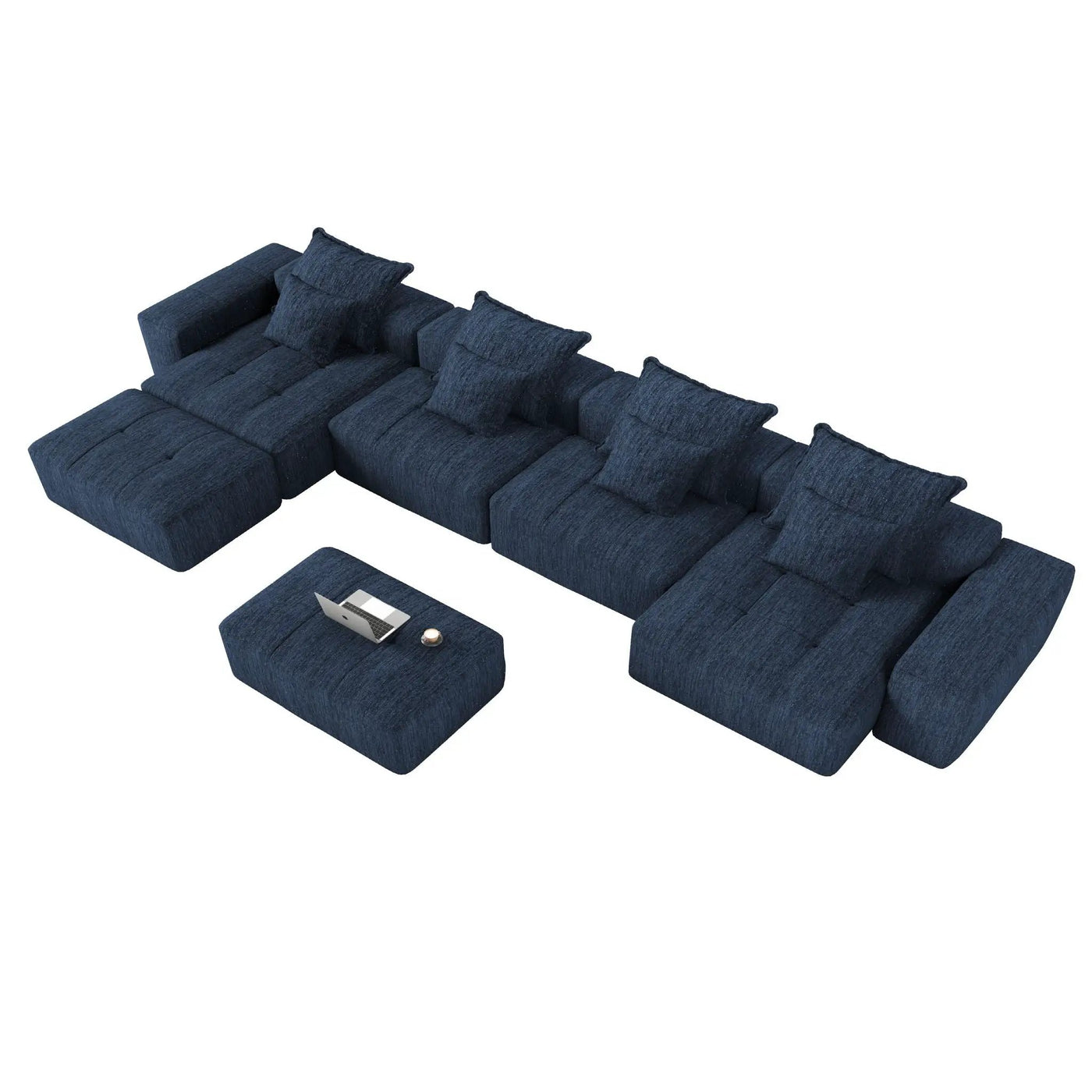 Modern Oversized DIY Combination Modular Sectional Sofa With Pillows by HouseOfZazla
