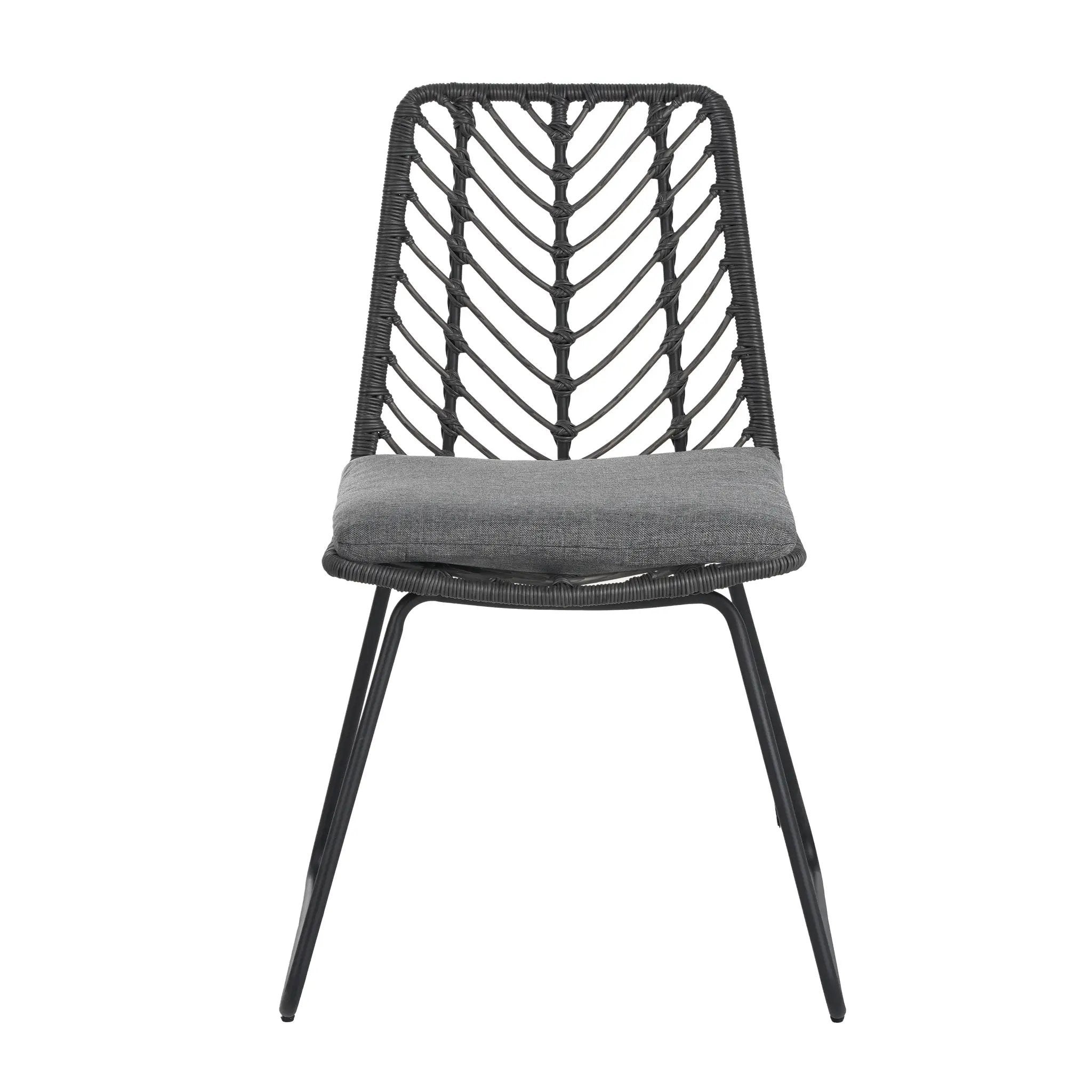 DEJA Chair 2PCS with 2 Cushions, Gray by HouseOfZazla