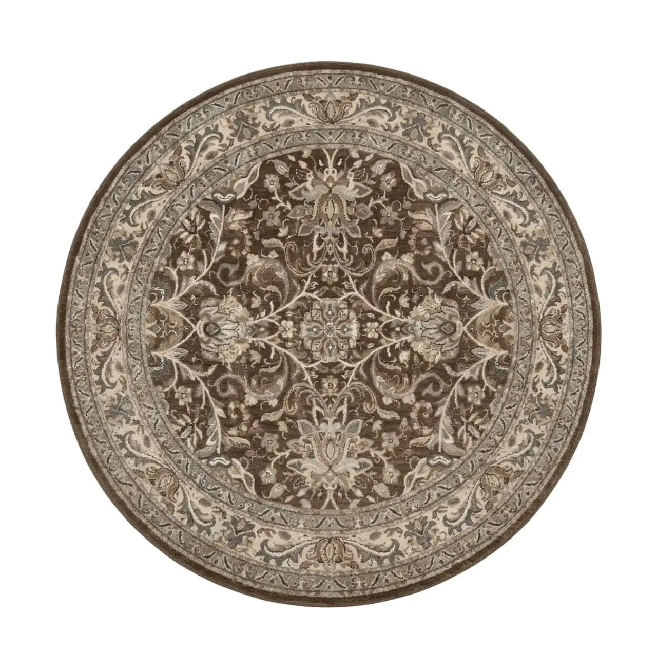 Round Karastan Rug 8x8 ft, Euphoria New Bridge Karastan Rug, Indo Mahal Design by Jewel Rugs