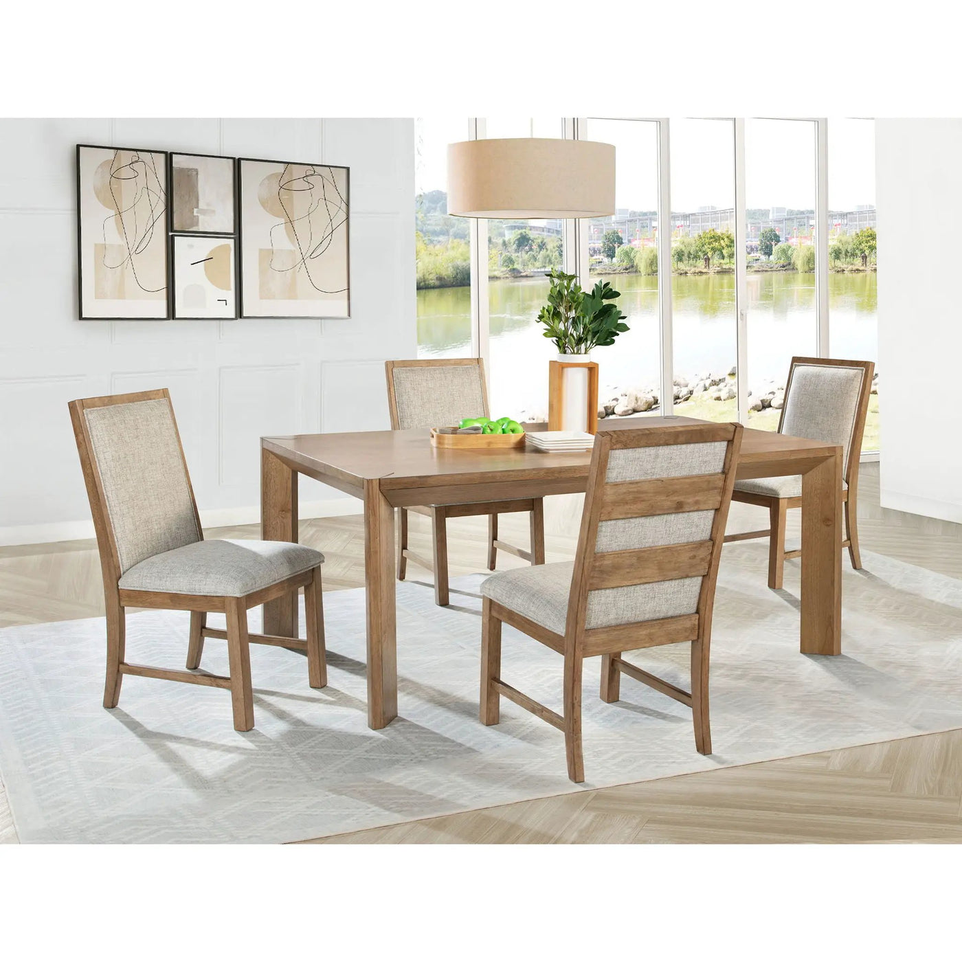 Rectangular Dining Set With Angular Legs by HouseOfZazla