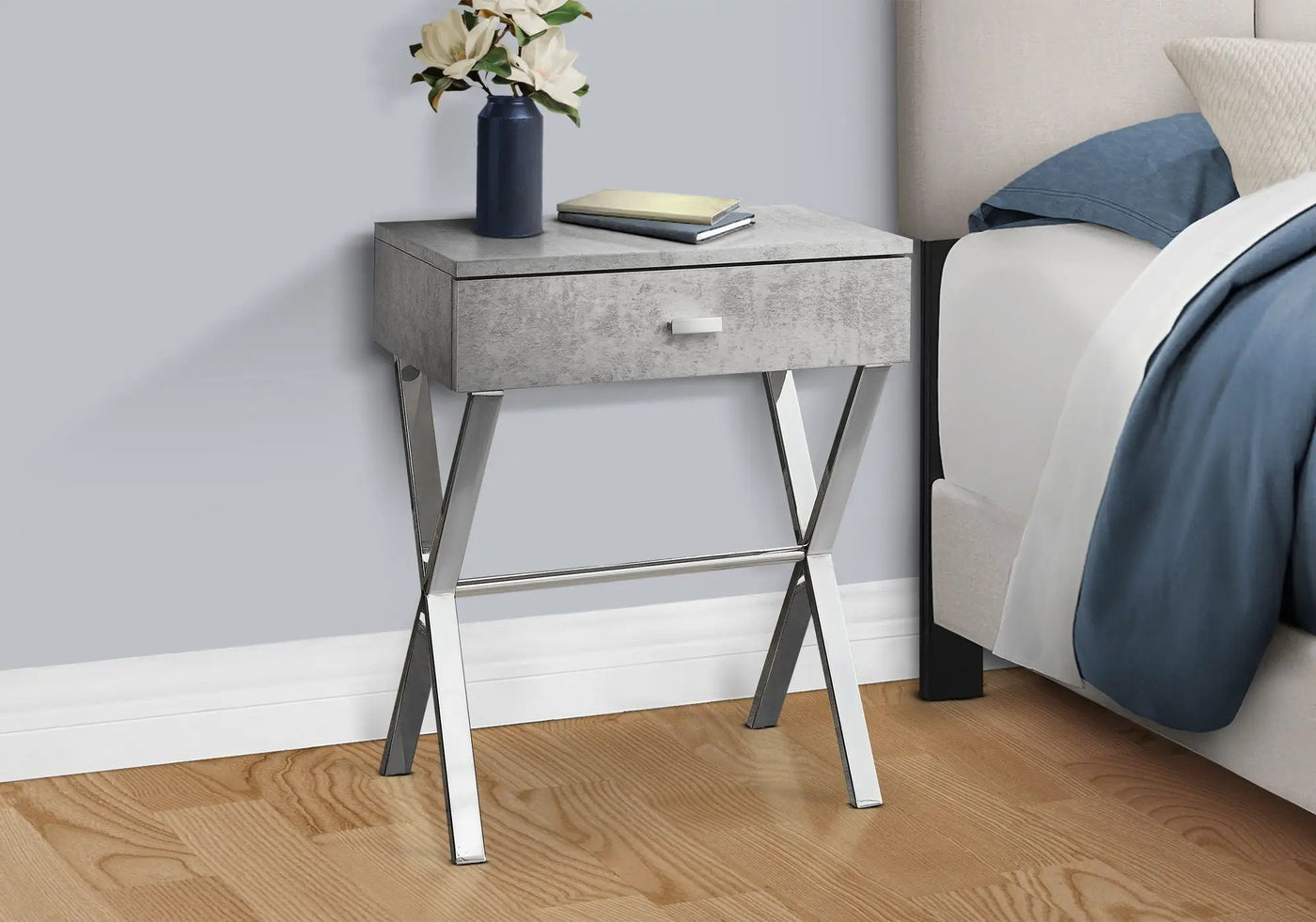 Accent Side X Table With Storage Drawer by HouseOfZazla