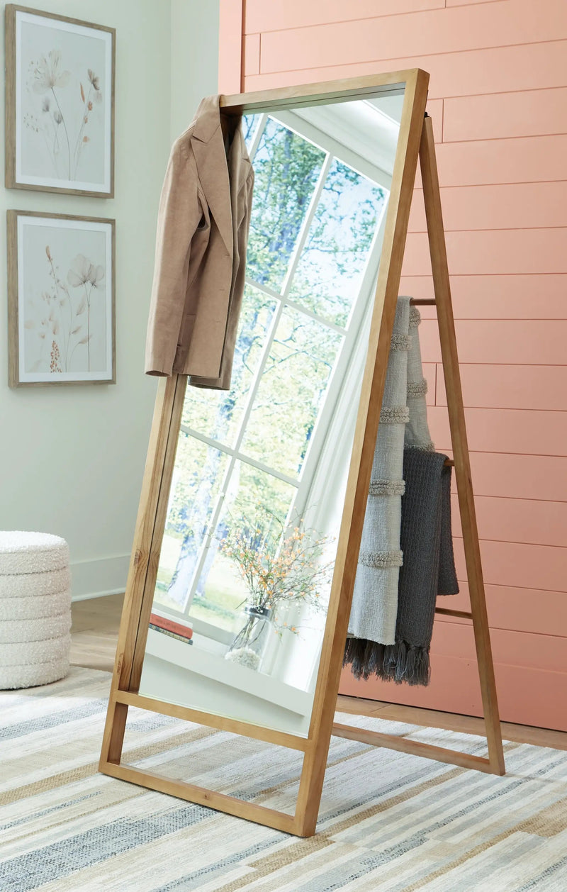 Devford - Floor Mirror - Brown by Unique Piece Furniture