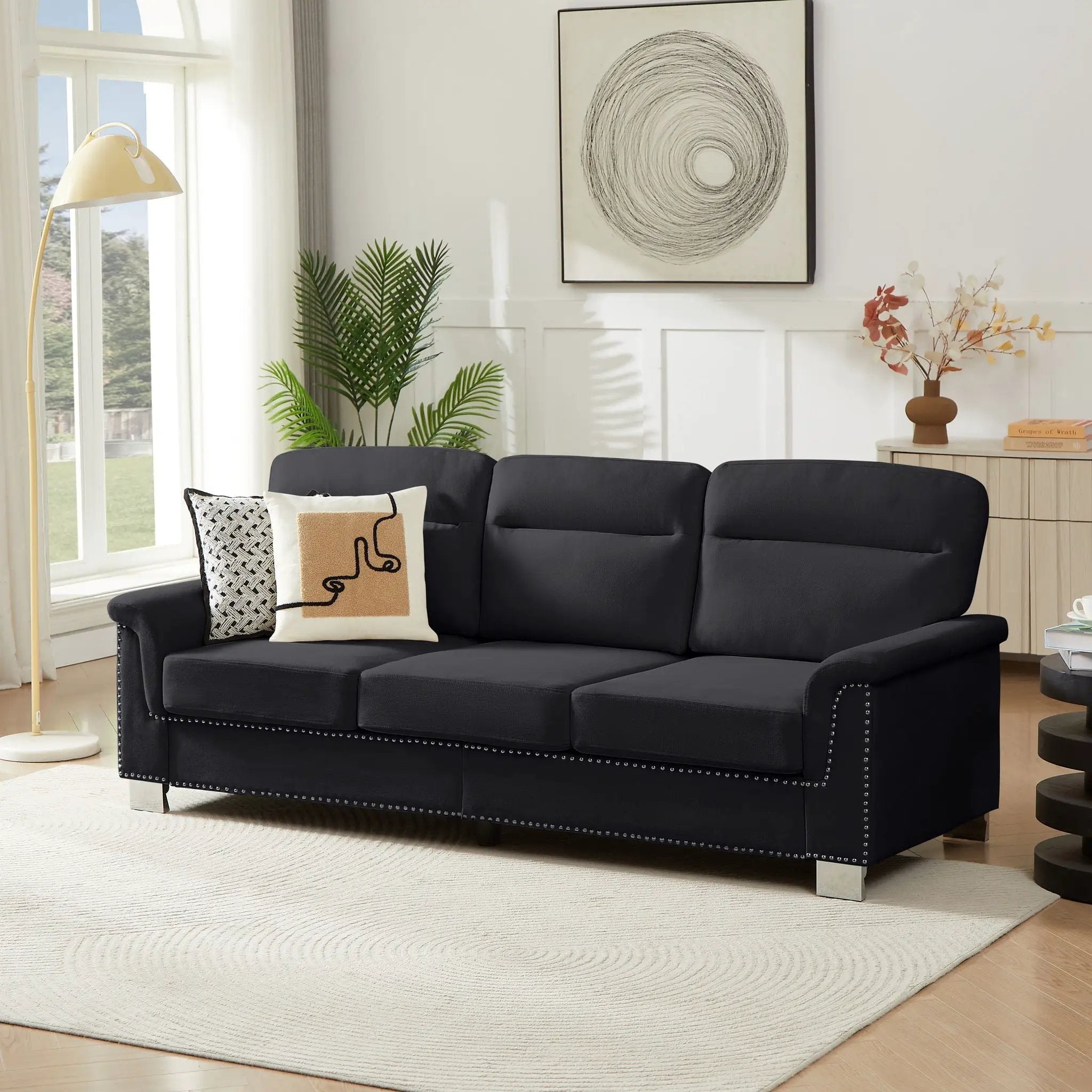 3 Seater Elegant Stationary Sofa by Unique Piece Furniture