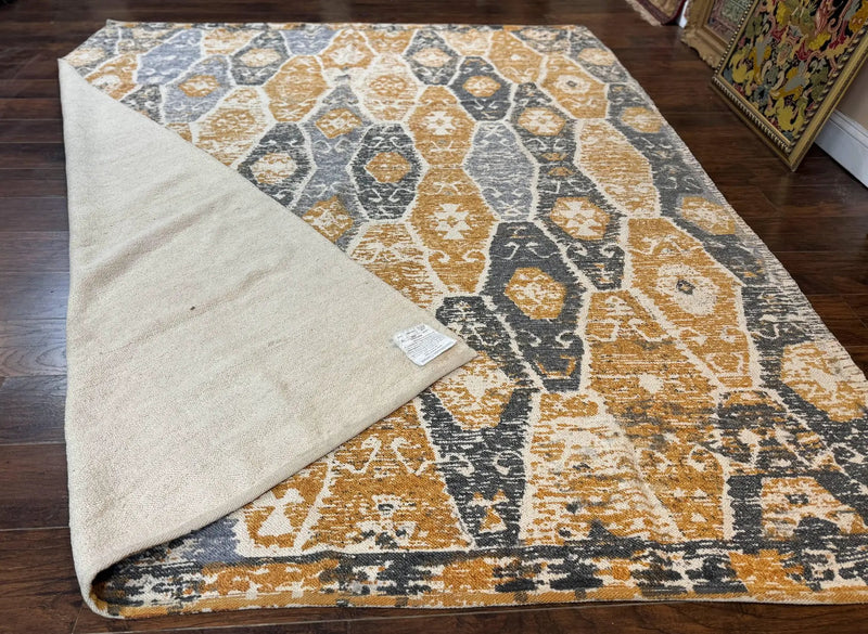 Handmade Contemporary Modern Indian Rug 8x10, Colorful by Jewel Rugs