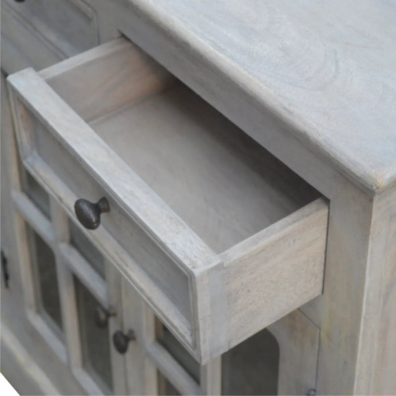 Solid Wood Stone Acid Wash Glazed Sideboard by HouseOfZazla