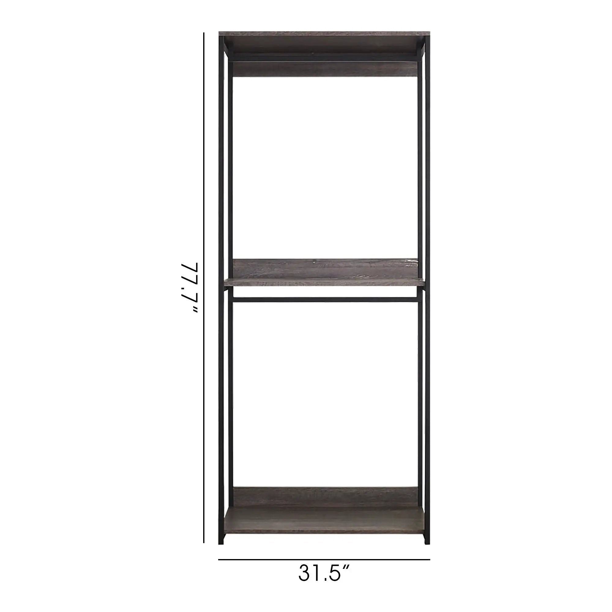 Monica - Farmhouse Industrial Wood Walk In Closet by HouseOfZazla