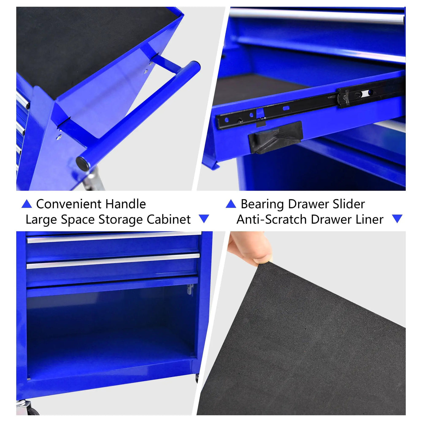 4 Drawers Multifunctional Tool Cart With Wheels by HouseOfZazla